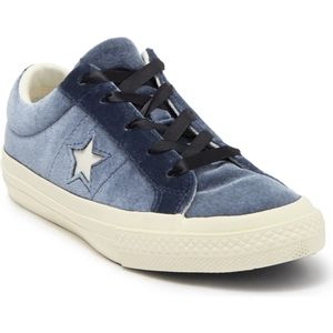 Converse Chuck Taylor All Star Navy Blue Velvet W7, M5 - Discontinued
